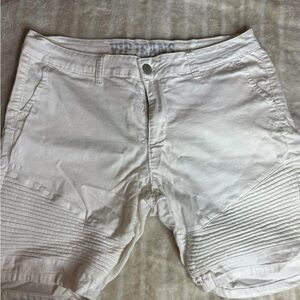VIP White Jean Shorts with Modern Design